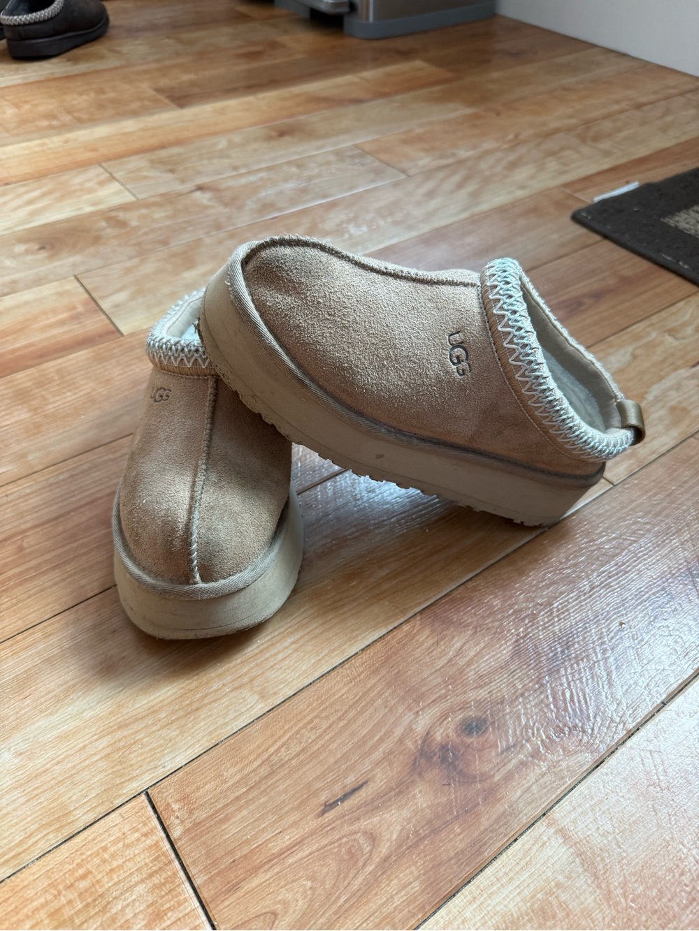 UGG Tan Suede Slip-On Women's Clog Slippers
